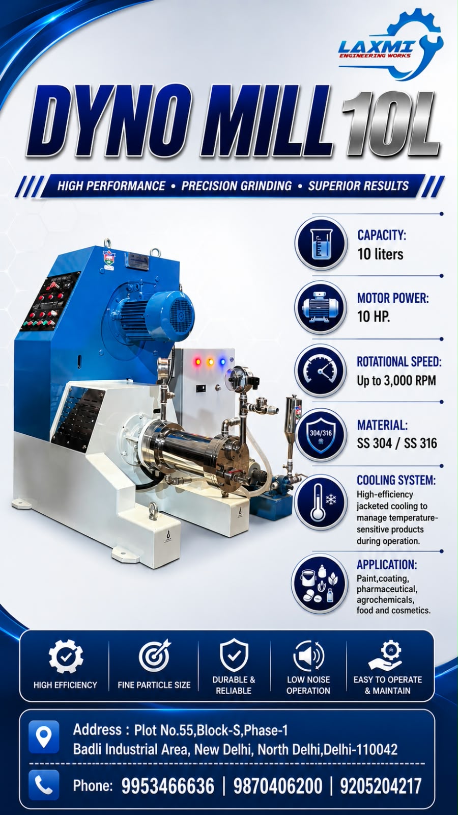 Laxmi Engineering Dyno Mill / Horizontal Bead Mill